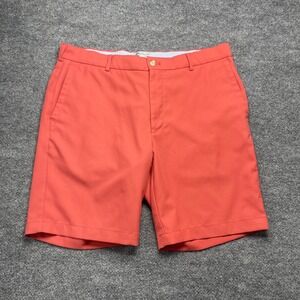 Peter Millar Mens Salem Performance Shorts Coral Red Size 35 Golf ME0EB82